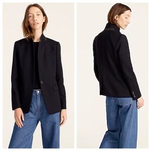 J. Crew | Regent Wool Flannel One Button Blazer | Navy | 4 Tall